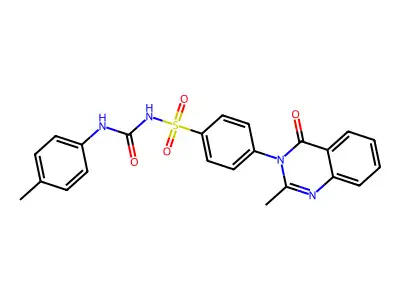 4-(2-Methyl-4-oxo-3(4H)-quinazolinyl)-N-(((4-methylphenyl)amino)carbonyl)benzenesulfonamide structure