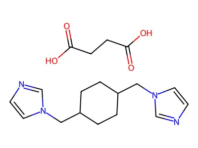 1-((4-((1-Imidazolyl)methyl)cyclohexyl)methyl)imidazole succinate structure