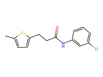 N-(3-chlorophenyl)-3-(5-methylthiophen-2-yl)propanamide structure
