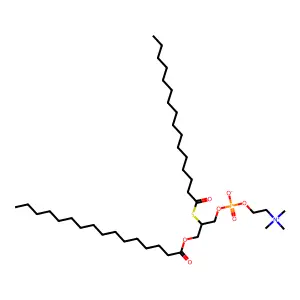 1-Palmitoyl-2-thiopalmitoyl phosphatidylcholine structure