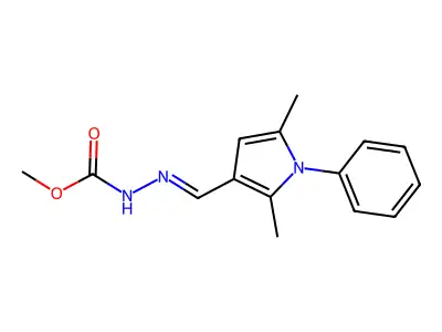 Methyl 2-[(2,5-dimethyl-1-phenyl-1H-pyrrol-3-yl)methylene]hydrazinecarboxylate structure