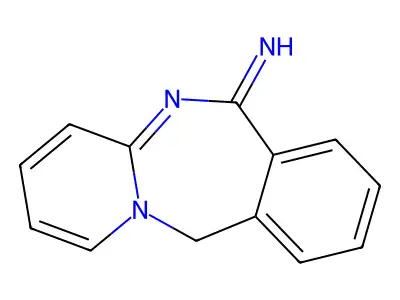 Pyrido[1,2-b][2,4]benzodiazepin-6(11H)-imine structure