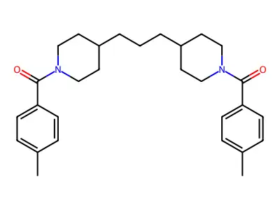 Piperidine, 4,4'-(1,3-propanediyl)bis[1-(4-methylbenzoyl)- structure
