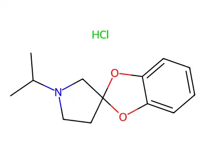 Spiro(1,3-benzodioxole-2,3'-pyrrolidine), 1'-(1-methylethyl)-, hydrochloride structure