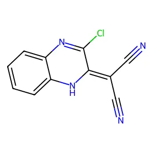 Propanedinitrile, (3-chloro-2(1H)-quinoxalinylidene)- structure