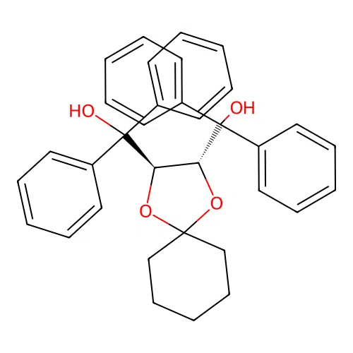 (2R,3R)-1,4-Dioxaspiro[4.5]decane-2,3-diylbis(diphenylmethanol) structure