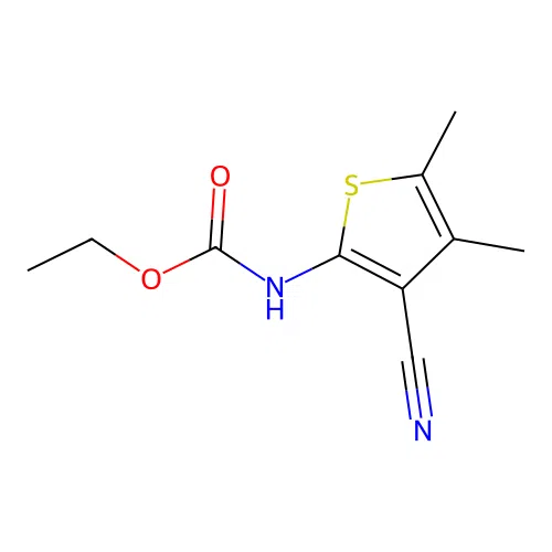 Ethyl (3-cyano-4,5-dimethylthiophen-2-yl)carbamate structure
