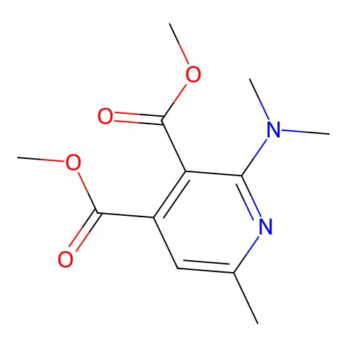 Dimethyl 2-(dimethylamino)-6-methyl-3,4-pyridinedicarboxylate structure