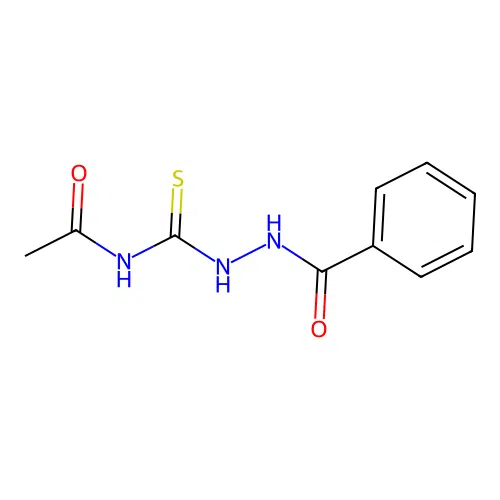 N-(benzamidocarbamothioyl)acetamide structure