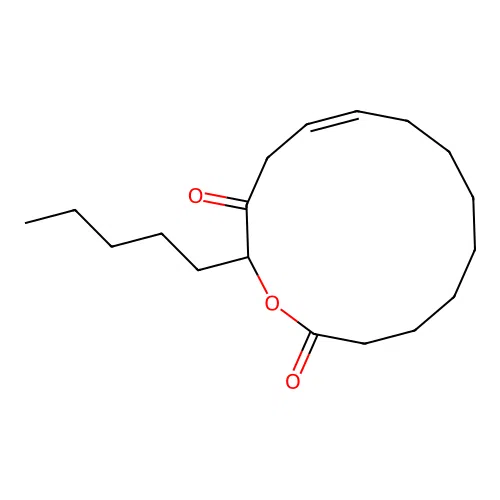 12-Keto-9(2)-octadecen-13-olide structure