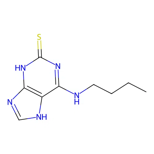 6-(Butylamino)-3,7-dihydropurine-2-thione structure