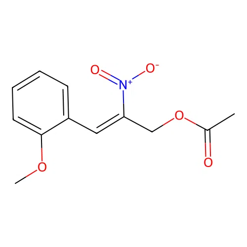 3-(2-Methoxyphenyl)-2-nitroprop-2-enyl] acetate structure