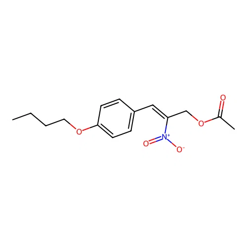 3-(4-Butoxyphenyl)-2-nitroprop-2-enyl] acetate structure