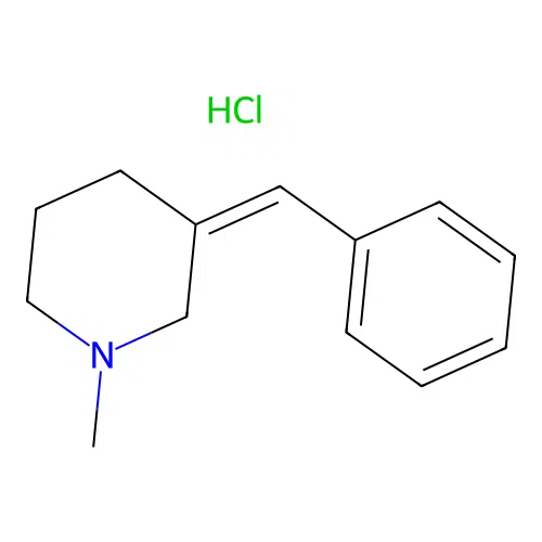 Piperidine, 1-methyl-3-(phenylmethylene)-, hydrochloride, (Z)- structure