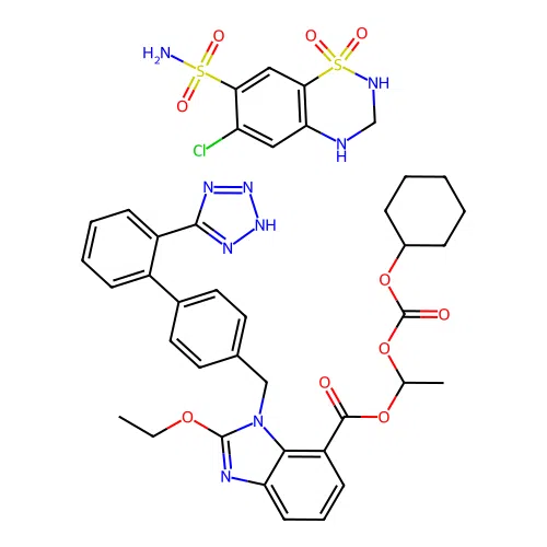 Candesartan cilexetil; hydrochlorothiazide structure