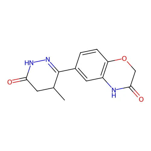 6-(1,4,5,6-Tetrahydro-4-methyl-6-oxo-3-pyridazinyl)-2H-1,4-benzoxazin-3(4H)-one structure