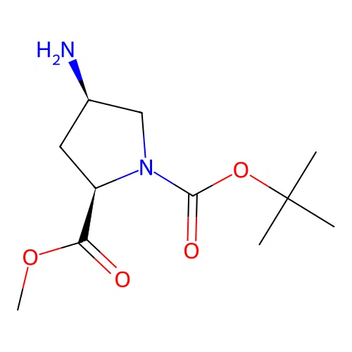 Methyl (2R,4R)-1-Boc-4-aminopyrrolidine-2-carboxylate structure