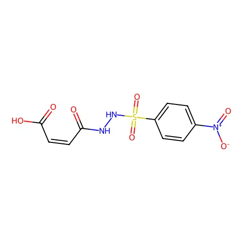 2-Butenedioic acid, (Z)-, mono(2-((4-nitrophenyl)sulfonyl)hydrazide) structure