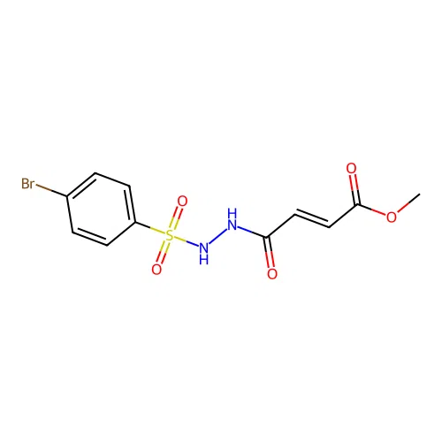 2-Butenedioic acid, (E)-, monomethyl ester, 2-((4-bromophenyl)sulfonyl)hydrazide structure
