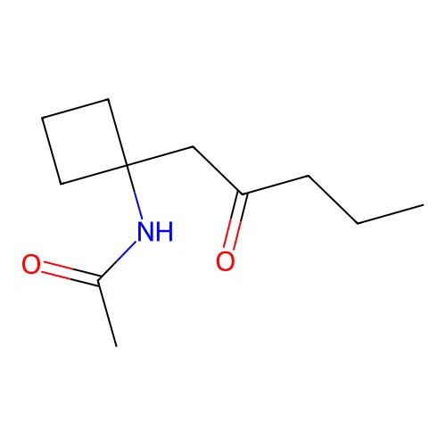 N-[1-(2-oxopentyl)cyclobutyl]acetamide structure
