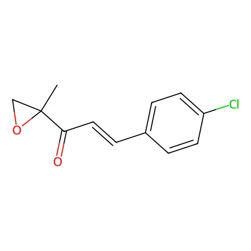 3-(4-Chlorophenyl)-1-(2-methyloxiran-2-yl)prop-2-en-1-one structure
