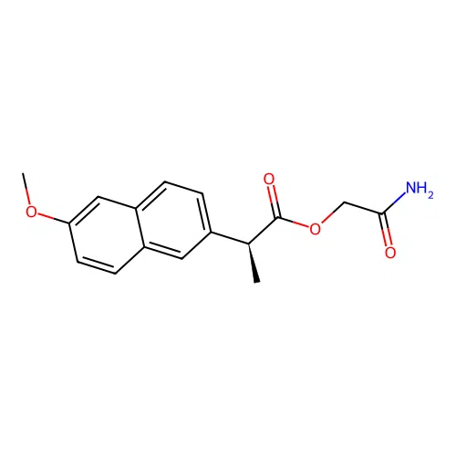 2-Amino-2-oxoethyl (2S)-2-(6-methoxynaphthalen-2-yl)propanoate structure