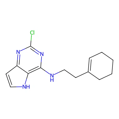 5H-Pyrrolo(3,2-d)pyrimidin-4-amine, 2-chloro-N-(2-(1-cyclohexen-1-yl)ethyl)- structure