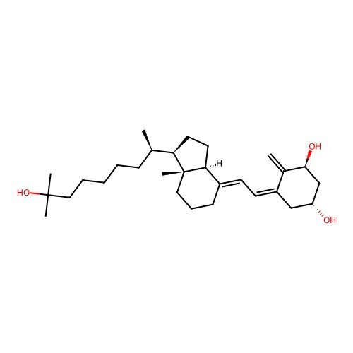 24,24-Dihomo-1,25-dihydroxycholecalciferol structure