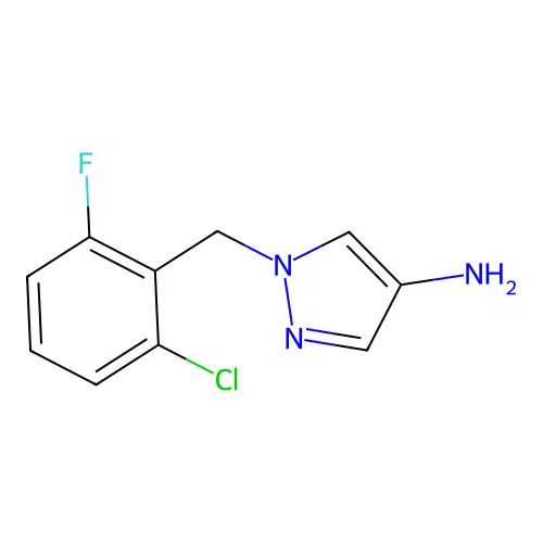 1-(2-chloro-6-fluorobenzyl)-1H-pyrazol-4-amine structure