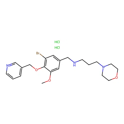 N-(3-bromo-5-methoxy-4-(pyridin-3-ylmethoxy)benzyl)-3-morpholinopropan-1-amine dihydrochloride structure