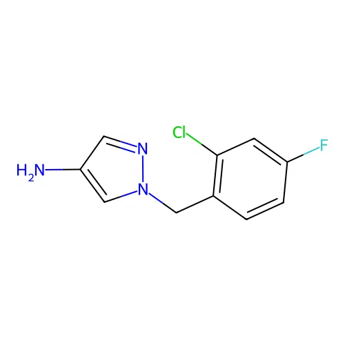 1-(2-chloro-4-fluorobenzyl)-1H-pyrazol-4-amine structure