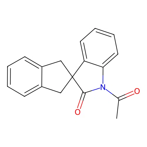 1'-Acetylspiro[1,3-dihydroindene-2,3'-indole]-2'-one structure