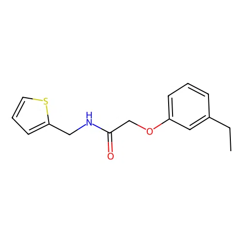 2-(3-ethylphenoxy)-N-(2-thienylmethyl)acetamide structure
