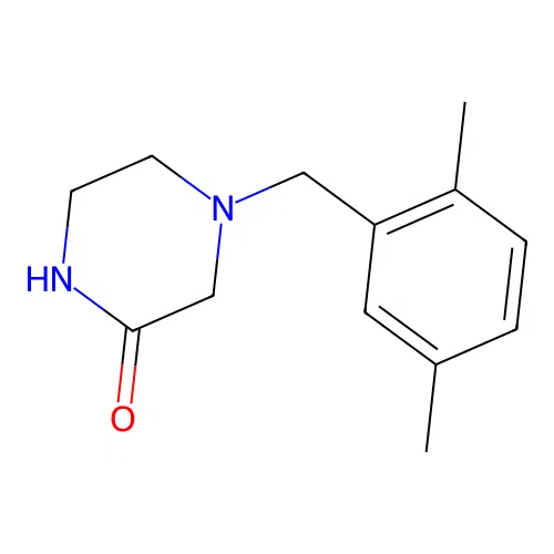 4-[(2,5-Dimethylphenyl)methyl]piperazin-2-one structure