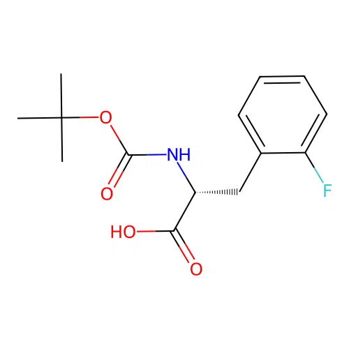 (2R)-2-{[(tert-butoxy)carbonyl]amino}-3-(2-fluorophenyl)propanoic acid structure