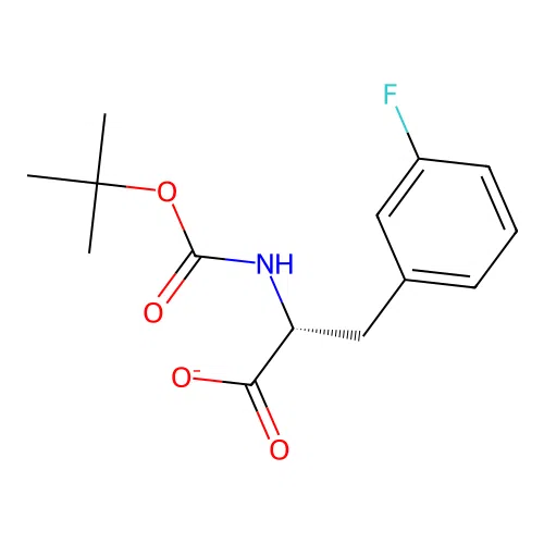 (2R)-3-(3-fluorophenyl)-2-[(2-methylpropan-2-yl)oxycarbonylamino]propanoate structure
