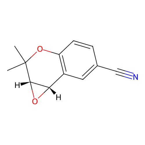 (1aS,7bS)-2,2-Dimethyl-1a,7b-dihydro-2H-oxireno[2,3-c]chromene-6-carbonitrile structure
