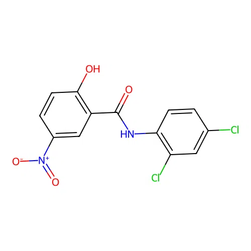 Benzamide, n-(2,4-dichlorophenyl)-2-hydroxy-5-nitro- structure
