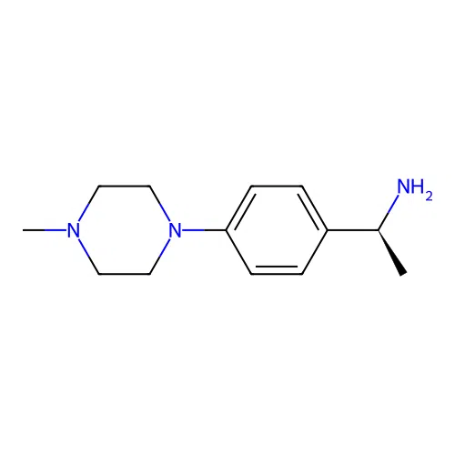(1S)-1-[4-(4-methylpiperazin-1-yl)phenyl]ethanamine structure