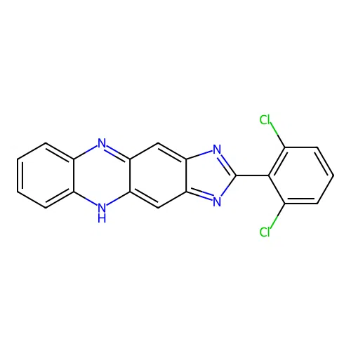 2-(2,6-Dichloro-phenyl)-1H-imidazo(4,5-B)phenazine structure