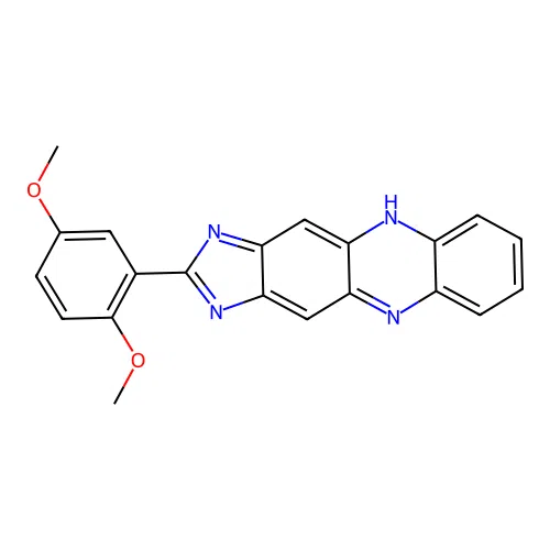 2-(2,5-dimethoxyphenyl)-1H-imidazo[4,5-b]phenazine structure
