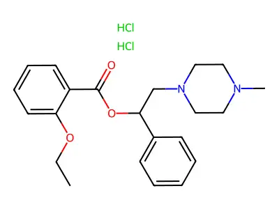 4-Methyl-alpha-phenyl-1-piperazineethanol o-ethoxybenzoate (ester) dihydrochloride structure