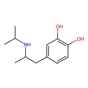 4-[2-(Propan-2-ylamino)propyl]benzene-1,2-diol structure