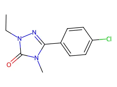 3H-1,2,4-Triazol-3-one, 2,4-dihydro-5-(4-chlorophenyl)-2-ethyl-4-methyl- structure