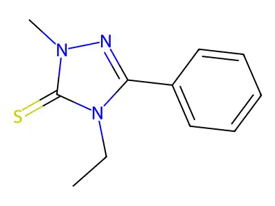 3H-1,2,4-Triazole-3-thione, 2,4-dihydro-4-ethyl-2-methyl-5-phenyl- structure