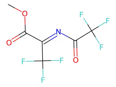 Methyl 3,3,3-trifluoro-2-(2,2,2-trifluoroacetyl)iminopropanoate structure