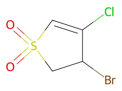 Thiophene, 3-bromo-4-chloro-2,3-dihydro-, 1,1-dioxide structure