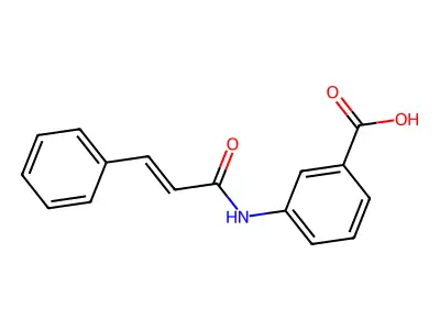 3-{[(E)-3-Phenyl-2-propenoyl]amino}benzoic acid structure