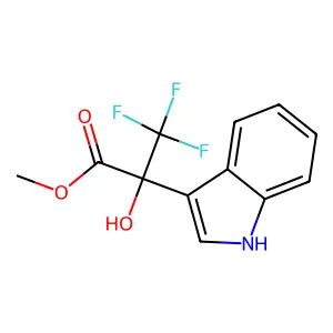 Methyl 3,3,3-trifluoro-2-hydroxy-2-(1H-indol-3-yl)propanoate structure