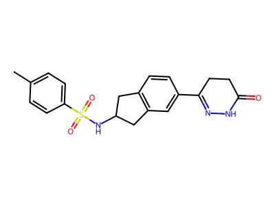6-(2-p-Toluenesulphonamido-indan-5-yl)-4,5-dihydropyridazin-3(2H)-one structure